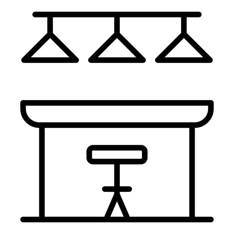 Symbol für Lebensmitteltheke, Umrissstil vektor