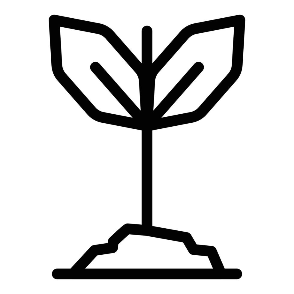 Symbol für Gartenbiopflanzen, Umrissstil vektor