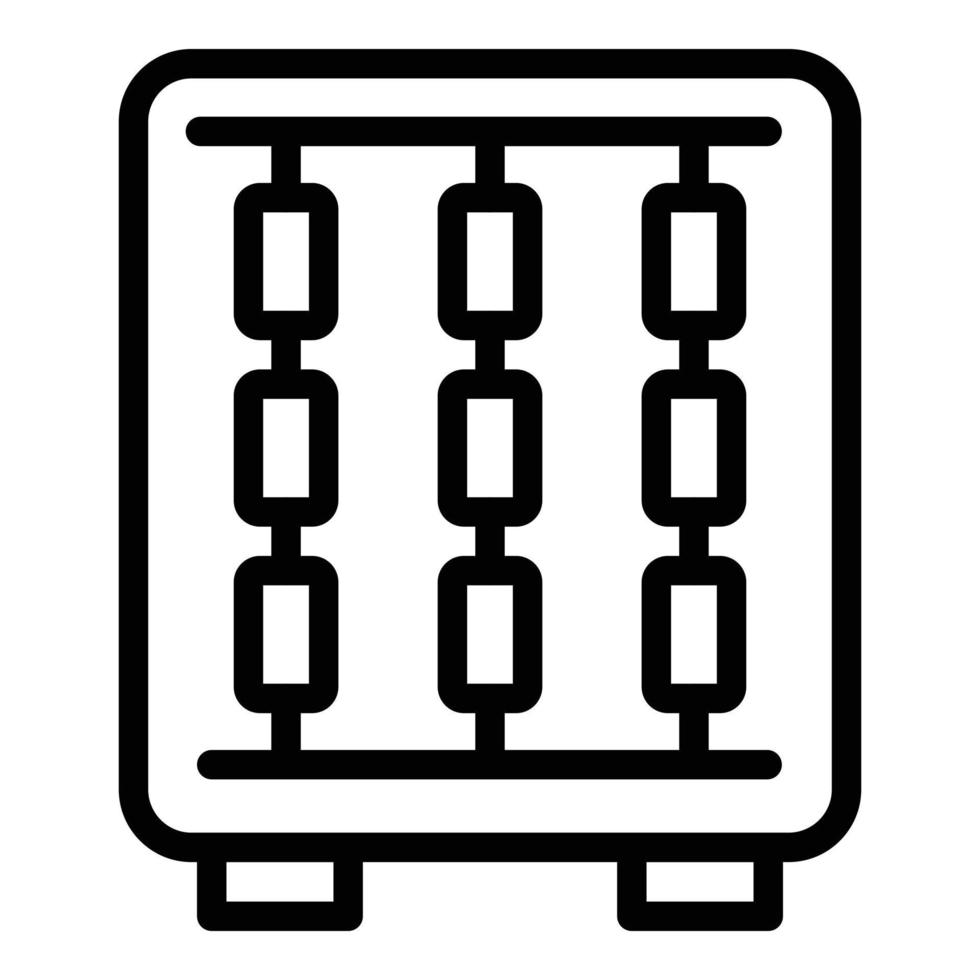 Symbol für automatisches Textilwerkzeug, Umrissstil vektor