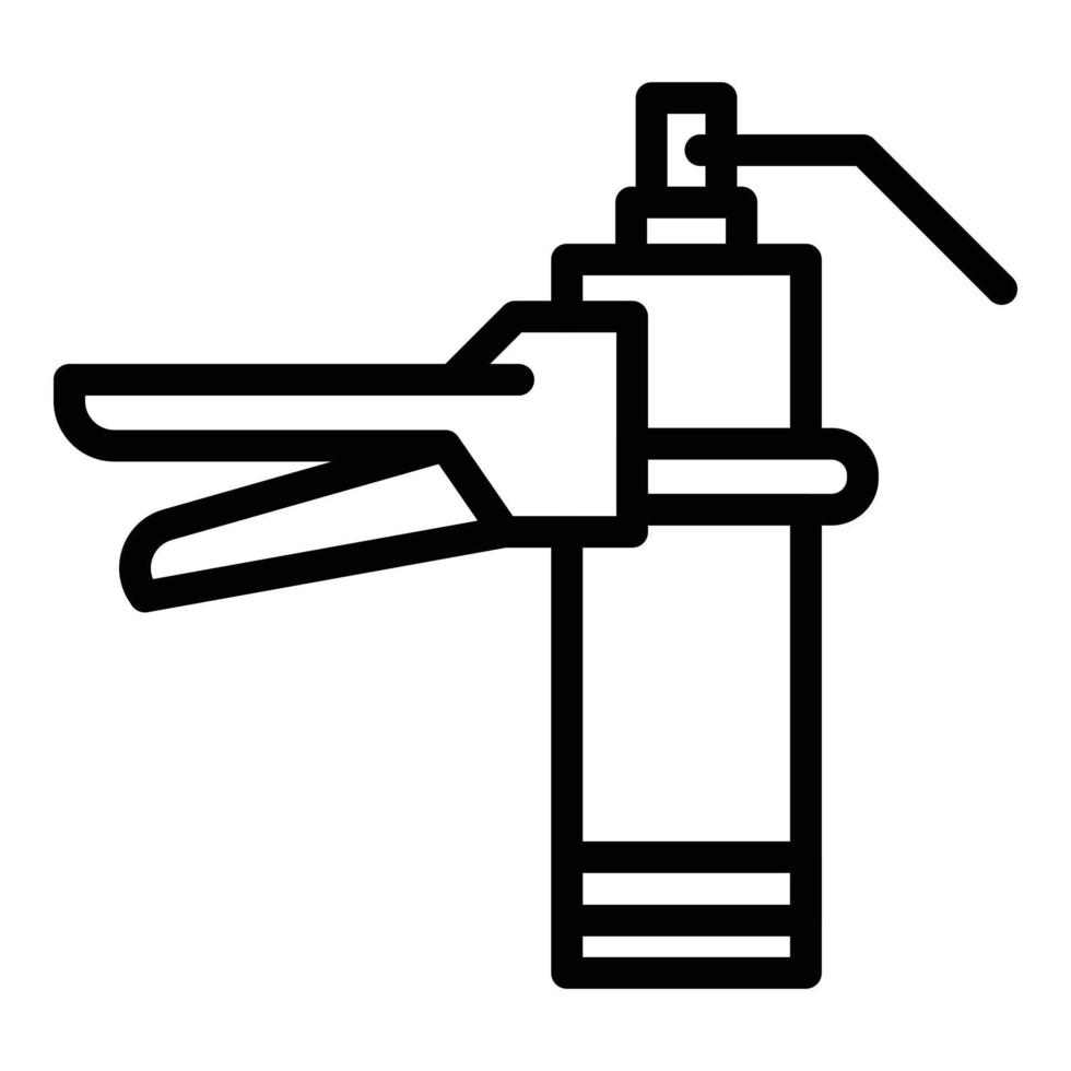 Symbol für die Silikonabdichtungspistole, Umrissstil vektor