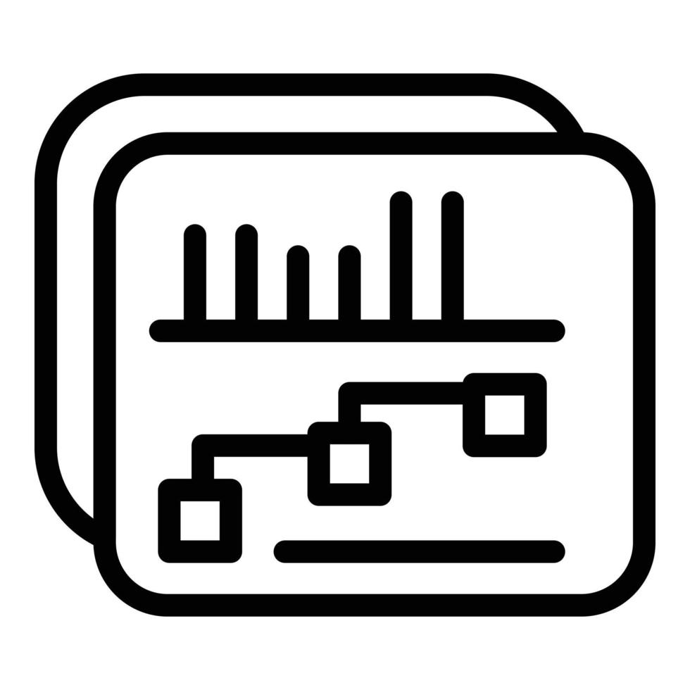 Symbol für Kampagnendiagramme, Umrissstil vektor