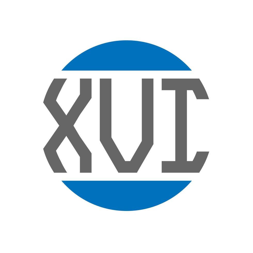 xvi brev logotyp design på vit bakgrund. xvi kreativ initialer cirkel logotyp begrepp. xvi brev design. vektor