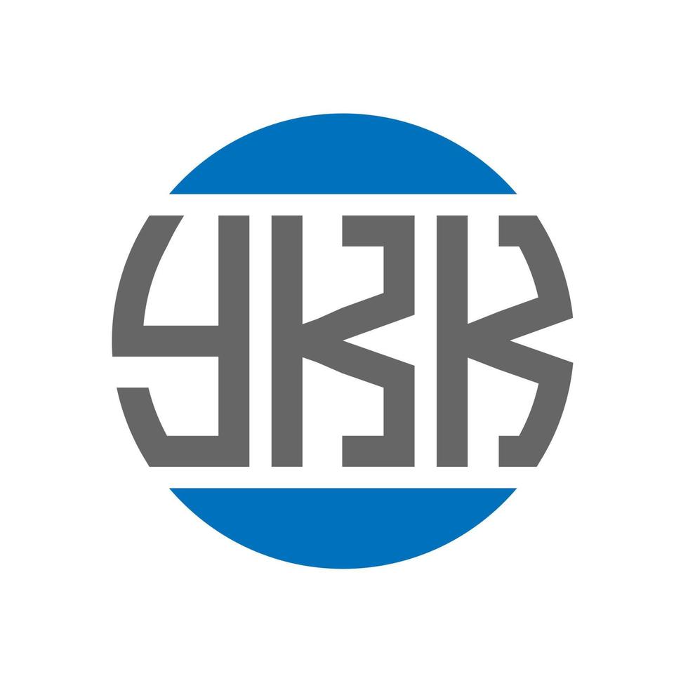 YKK-Brief-Logo-Design auf weißem Hintergrund. ykk kreative Initialen Kreis Logo-Konzept. ykk-Buchstaben-Design. vektor