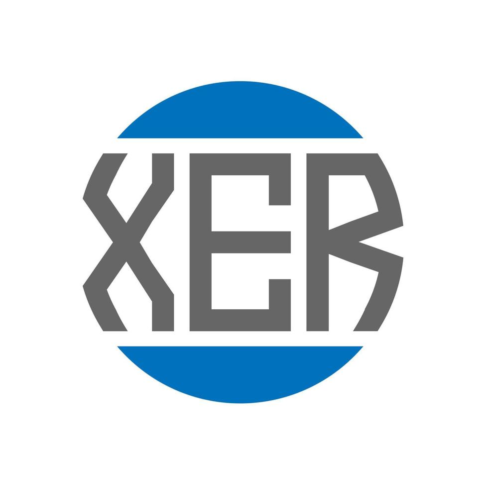 xer brev logotyp design på vit bakgrund. xer kreativ initialer cirkel logotyp begrepp. xer brev design. vektor