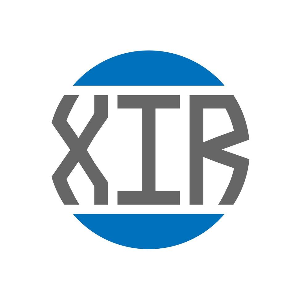Xir-Brief-Logo-Design auf weißem Hintergrund. Xir kreative Initialen Kreis Logo-Konzept. Xir-Buchstaben-Design. vektor