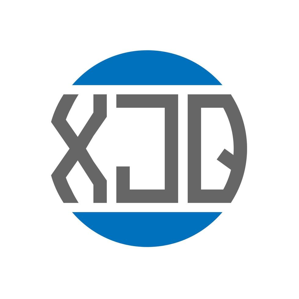 xjq-Buchstaben-Logo-Design auf weißem Hintergrund. xjq kreative Initialen Kreis-Logo-Konzept. xjq Briefgestaltung. vektor