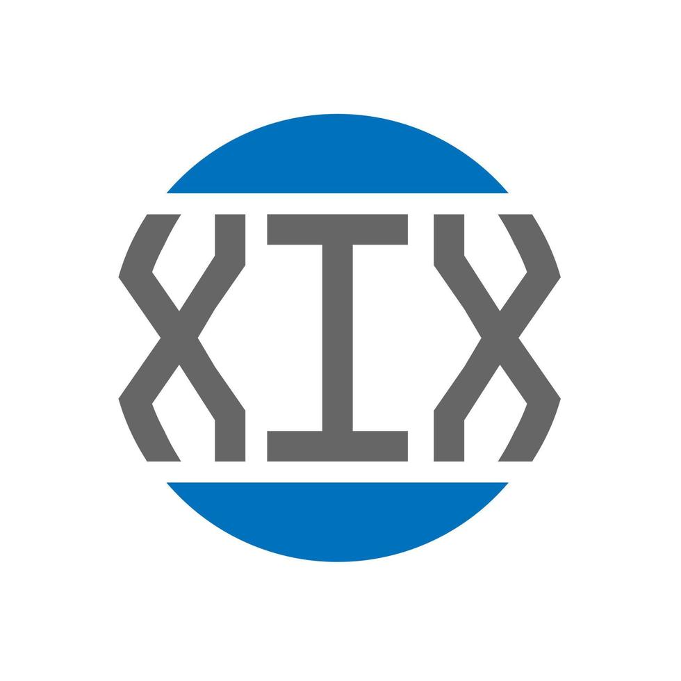 xix brev logotyp design på vit bakgrund. xix kreativ initialer cirkel logotyp begrepp. xix brev design. vektor