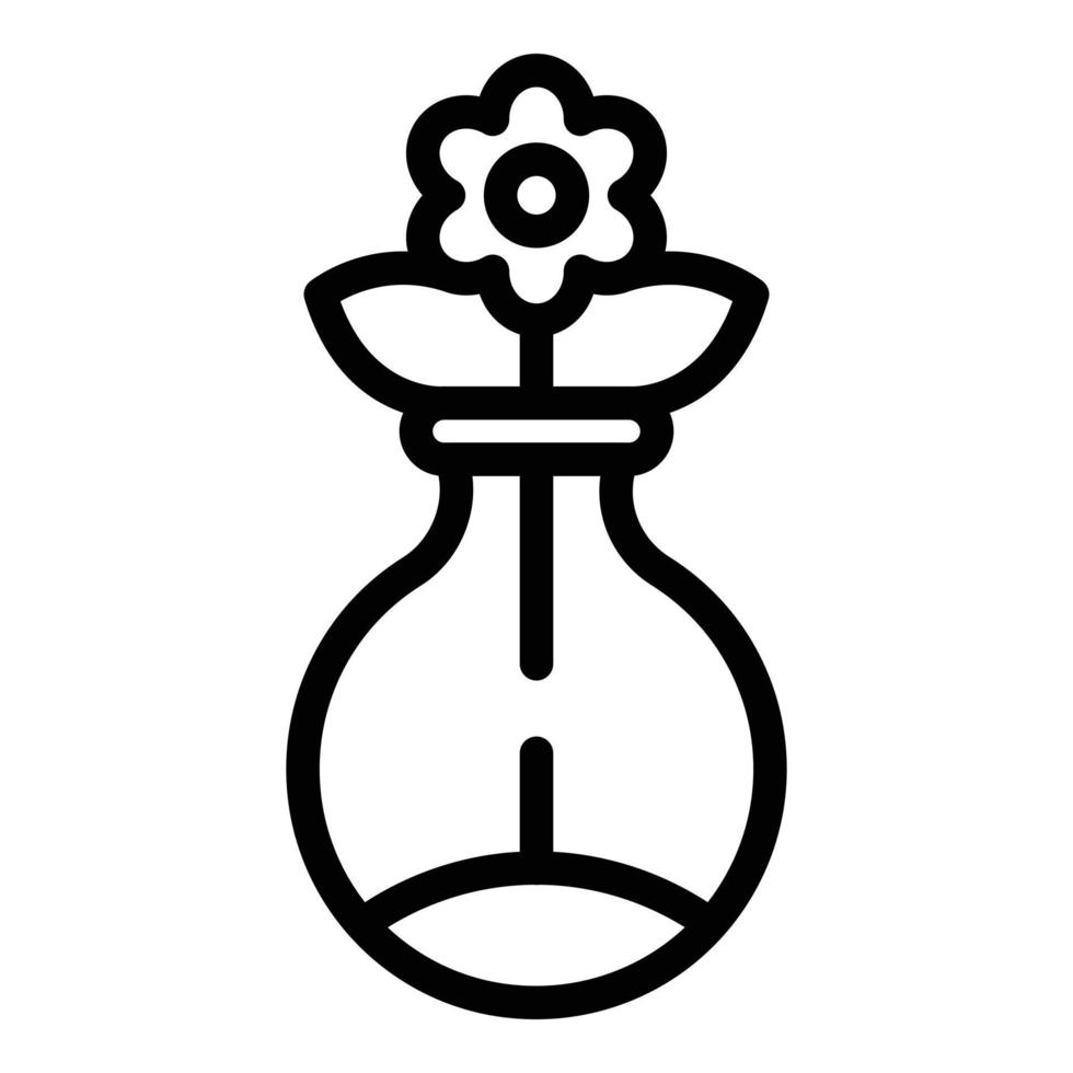 Wissenschaftler Blumenkolben-Symbol, Umrissstil vektor
