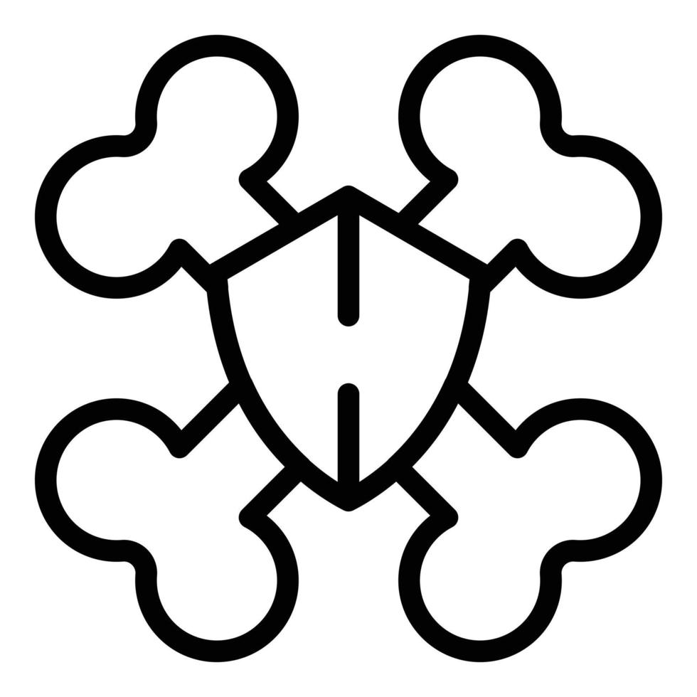 Arthritis-Symbol, Umrissstil vektor