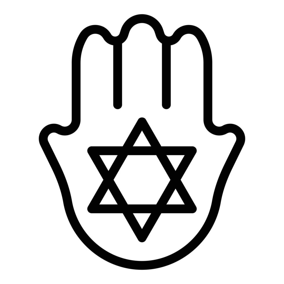 Hamsa-Handsymbol, Umrissstil vektor