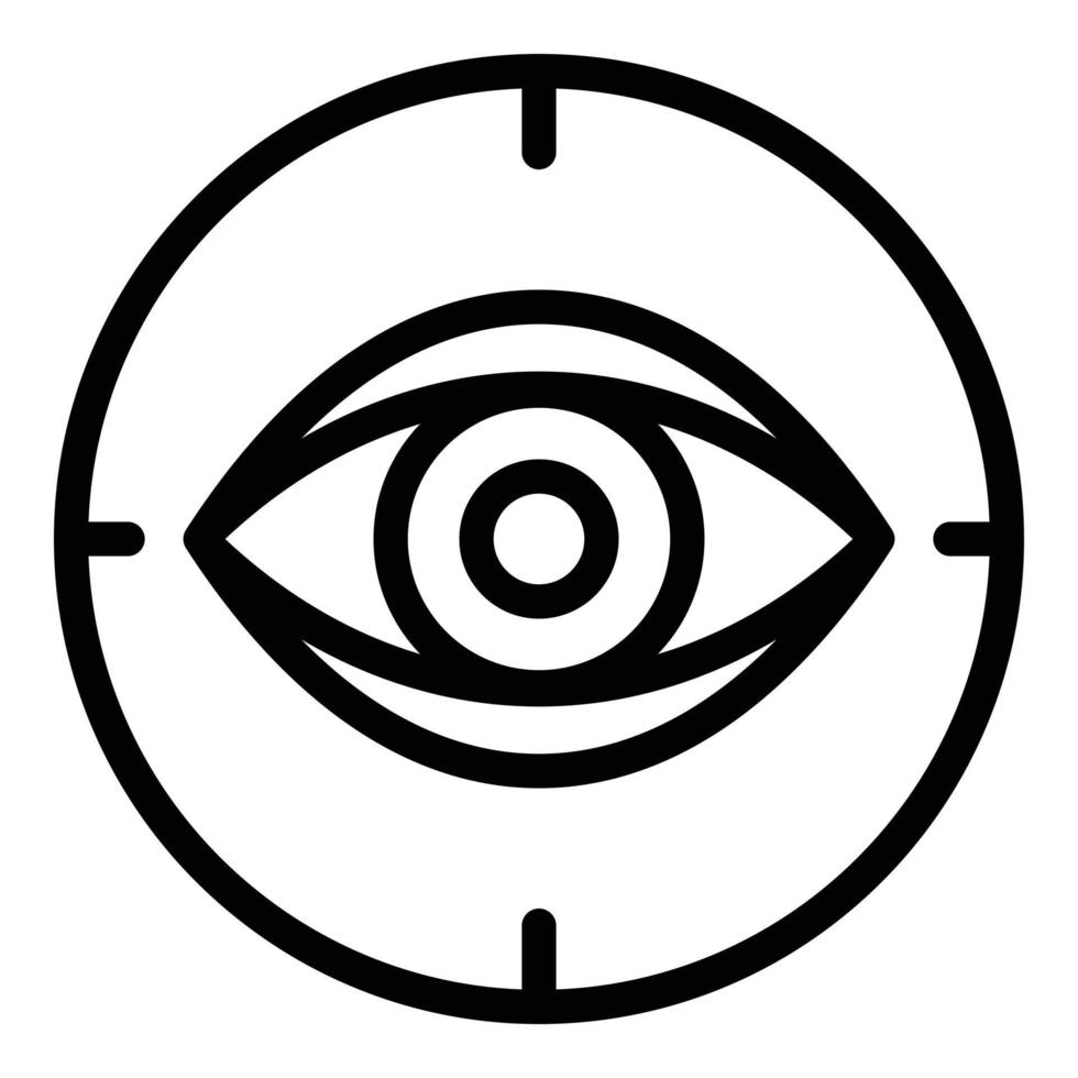 Augenphoropter-Symbol, Umrissstil vektor