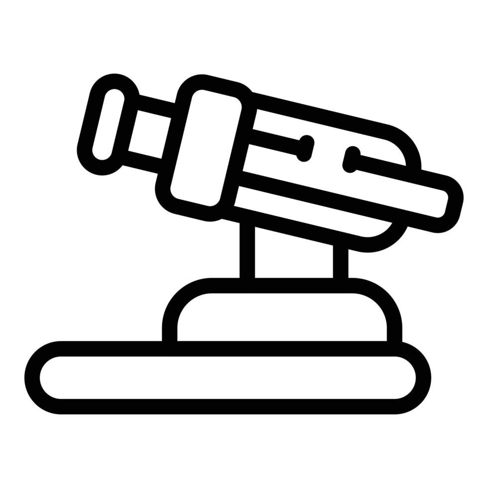 optometri mikroskop ikon, översikt stil vektor