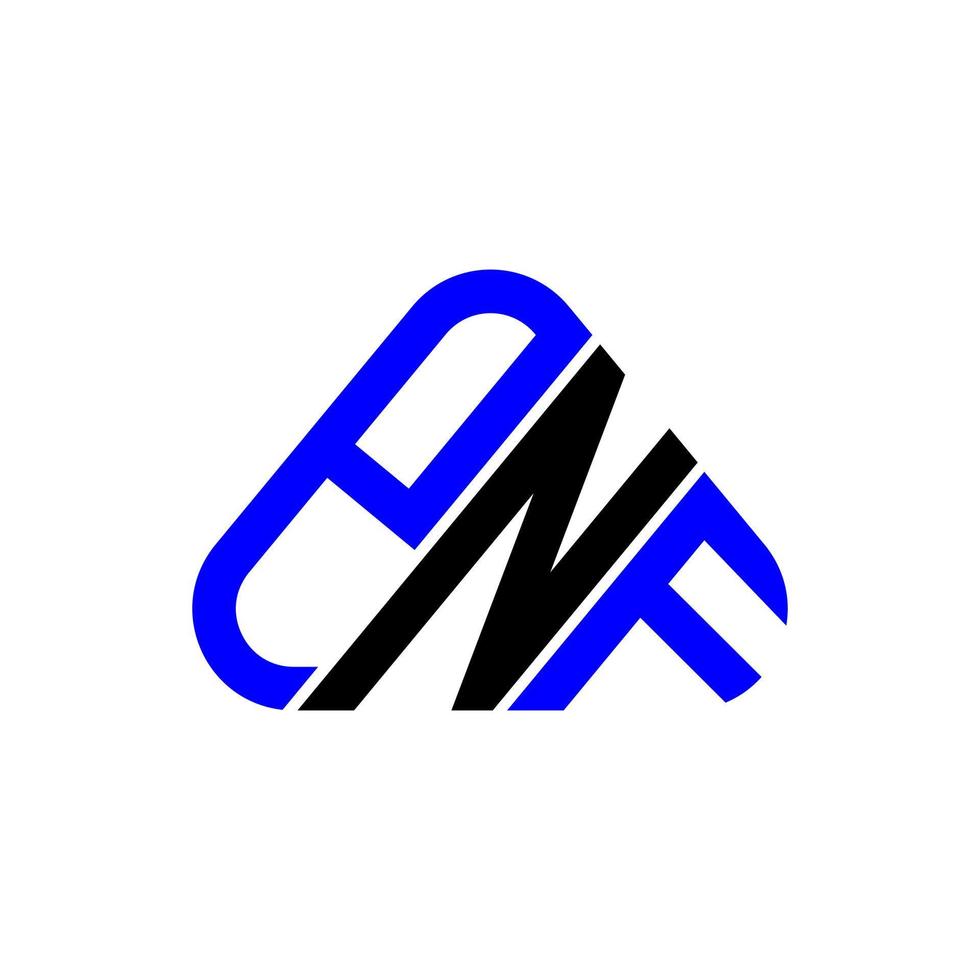 pnf-Buchstaben-Logo kreatives Design mit Vektorgrafik, pnf-einfaches und modernes Logo. vektor