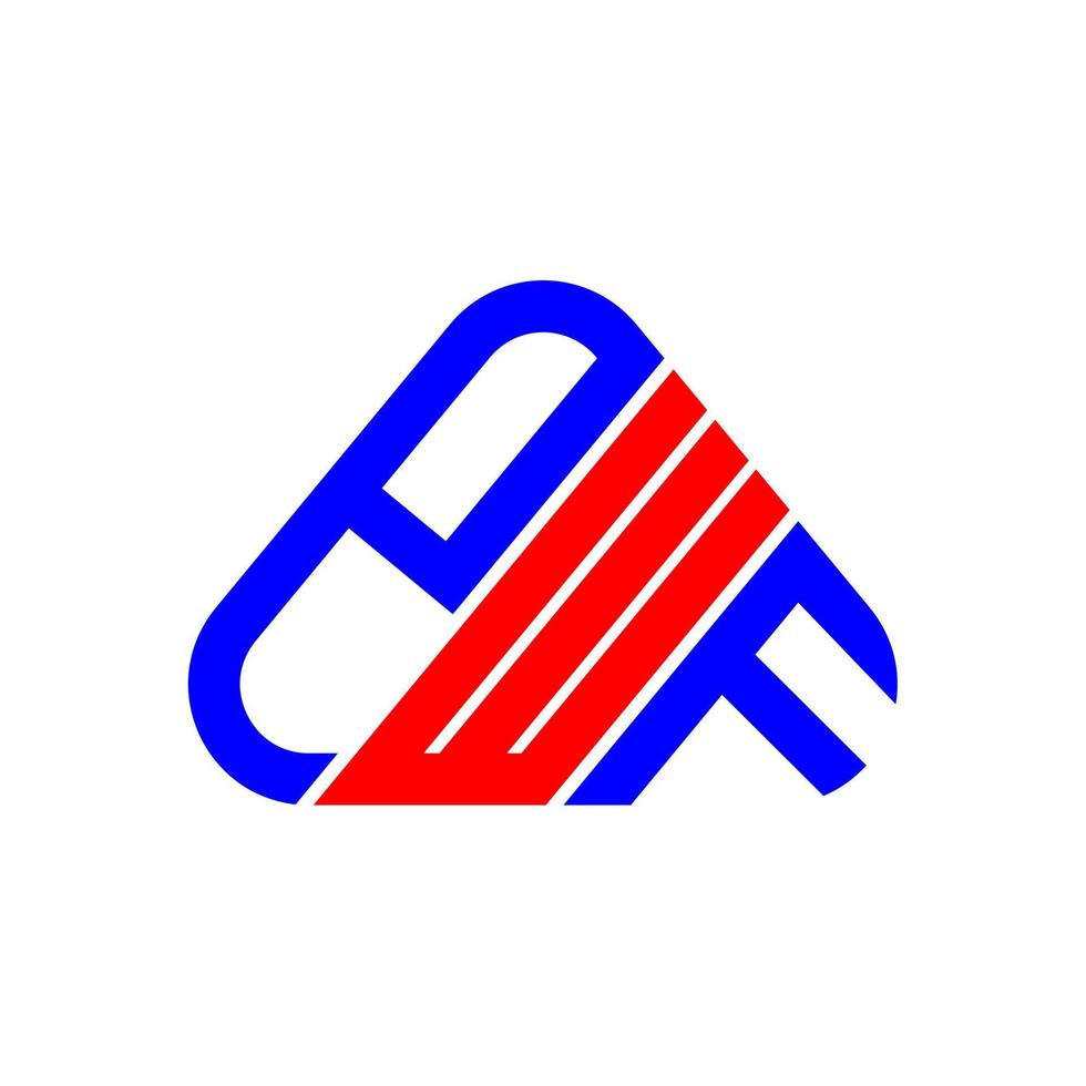 p w f brev logotyp kreativ design med vektor grafisk, p w f enkel och modern logotyp.