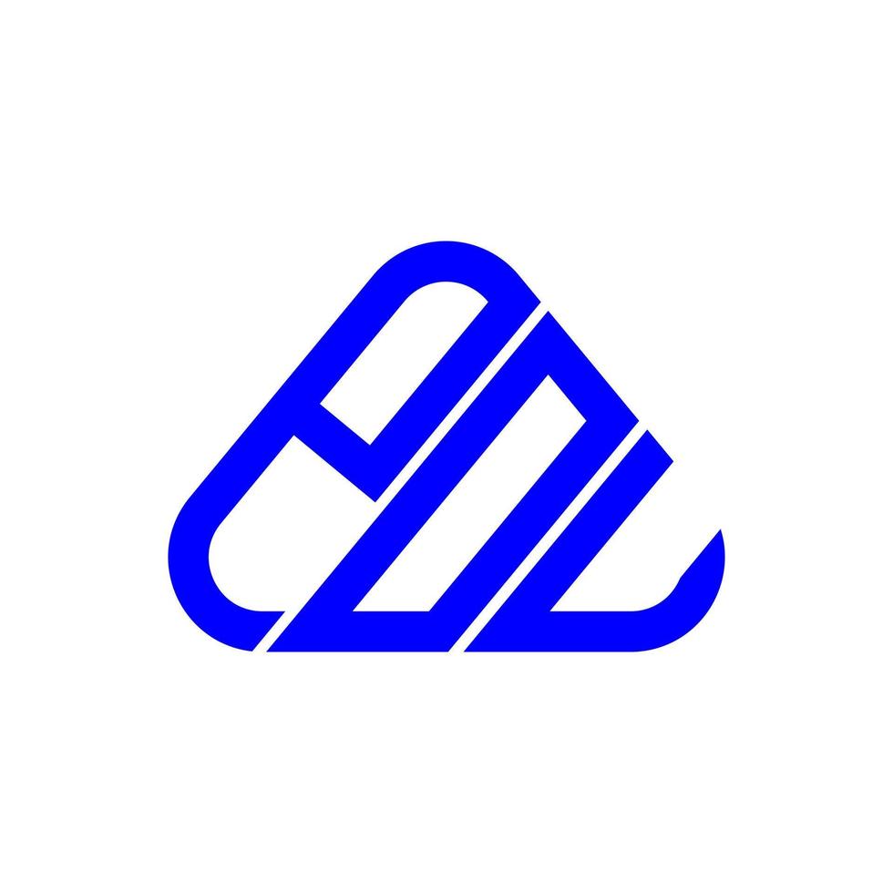 pou brev logotyp kreativ design med vektor grafisk, pou enkel och modern logotyp.