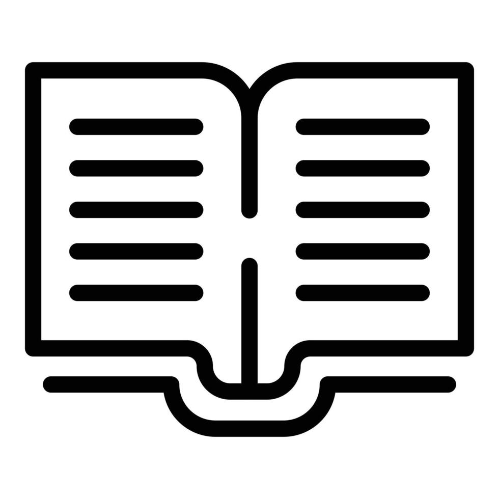 Symbol für elektronischen offenen Katalog, Umrissstil vektor