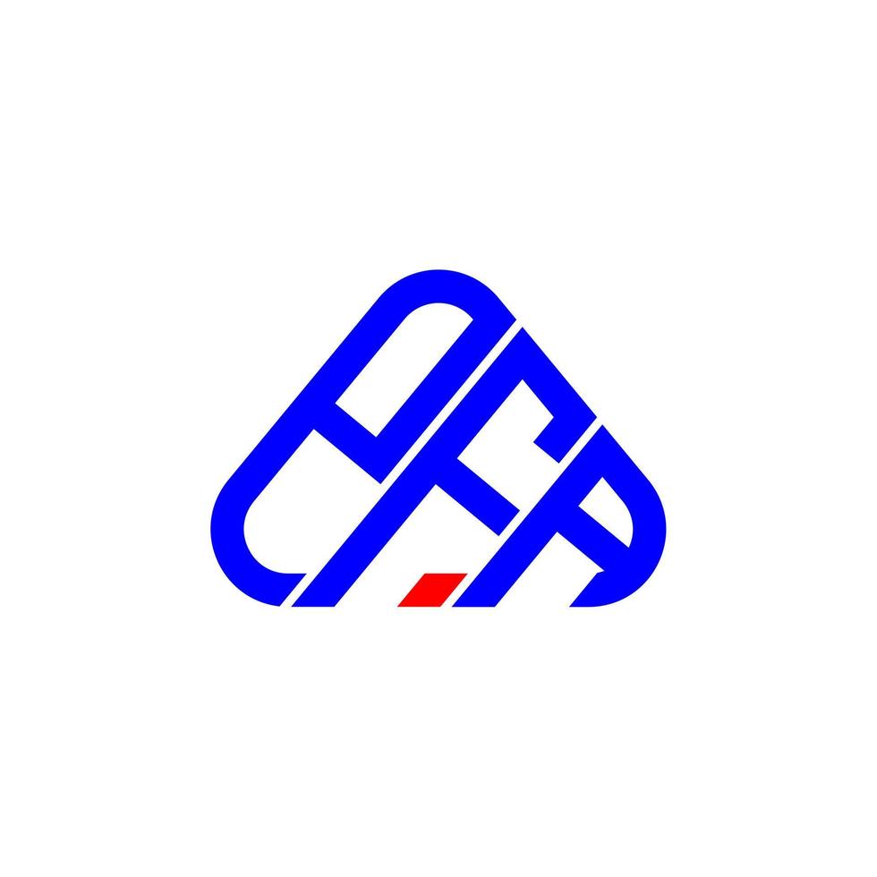 kreatives Design des PFA-Buchstabenlogos mit Vektorgrafik, PFA-einfaches und modernes Logo. vektor