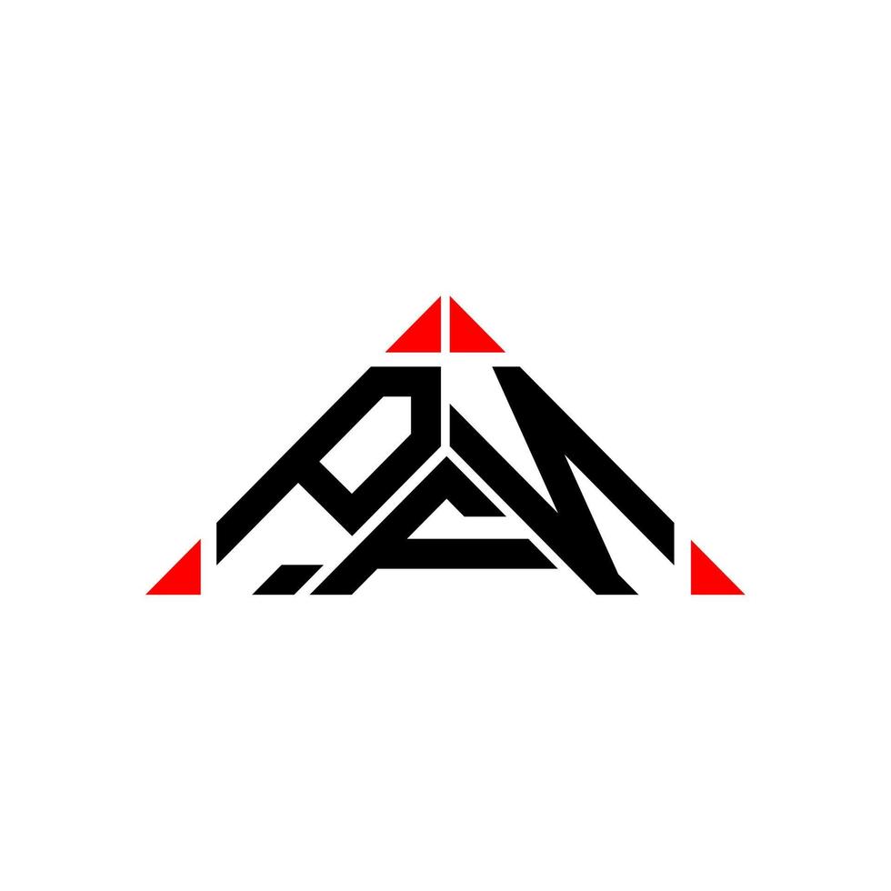 pfn Brief Logo kreatives Design mit Vektorgrafik, pfn einfaches und modernes Logo. vektor