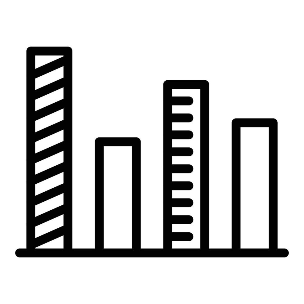 Symbol für Marktstatistiken, Umrissstil vektor