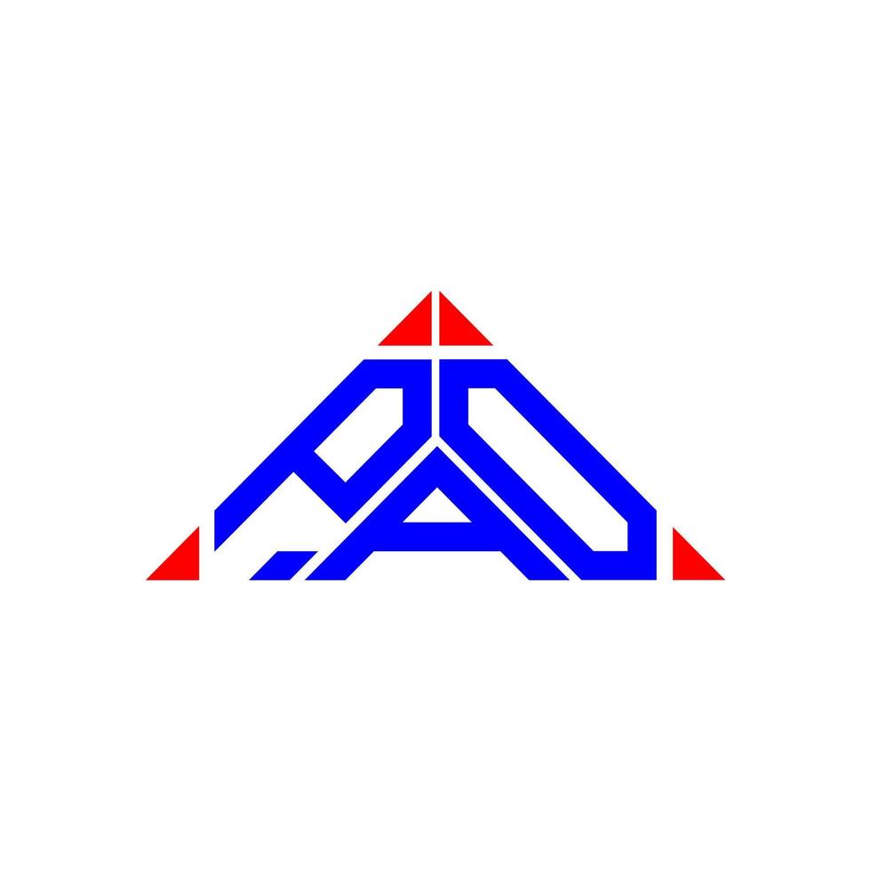 pao brev logotyp kreativ design med vektor grafisk, pao enkel och modern logotyp.