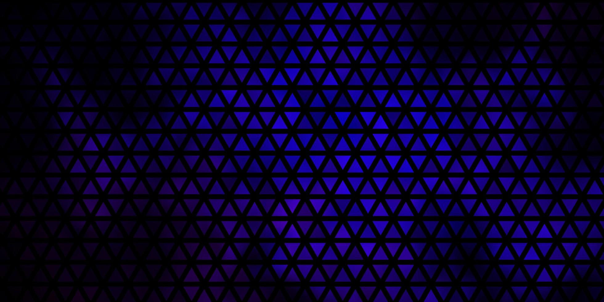 mörkblå bakgrund med linjer, trianglar. vektor