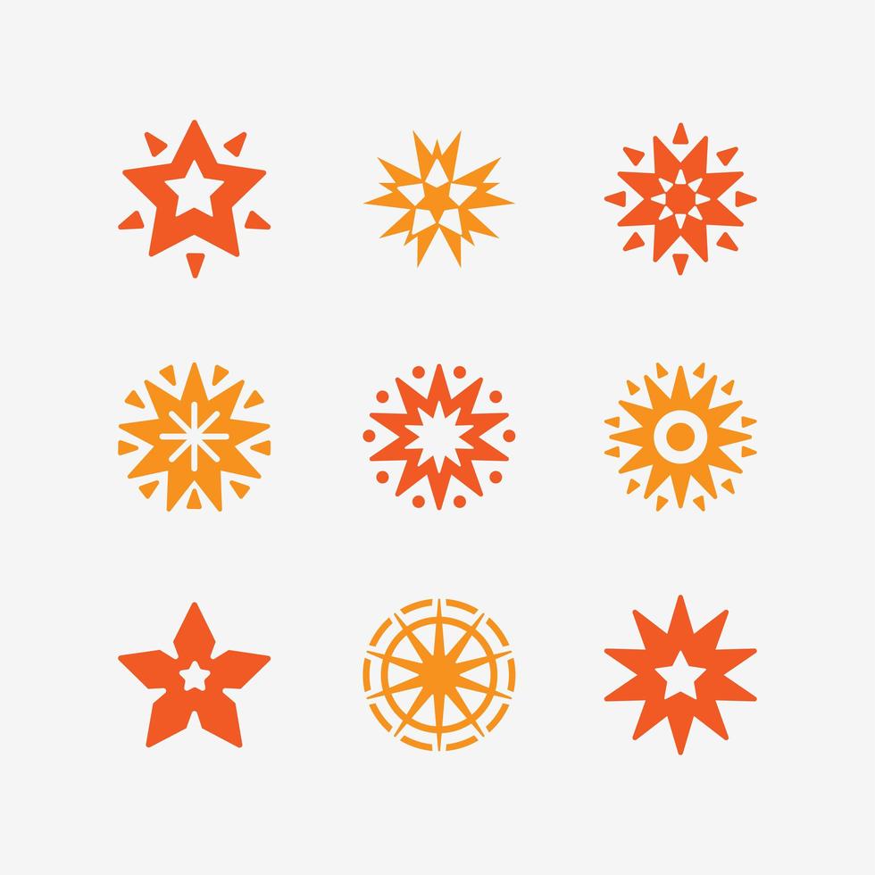 kreatives abstraktes orange Sternsymbolkonzept vektor