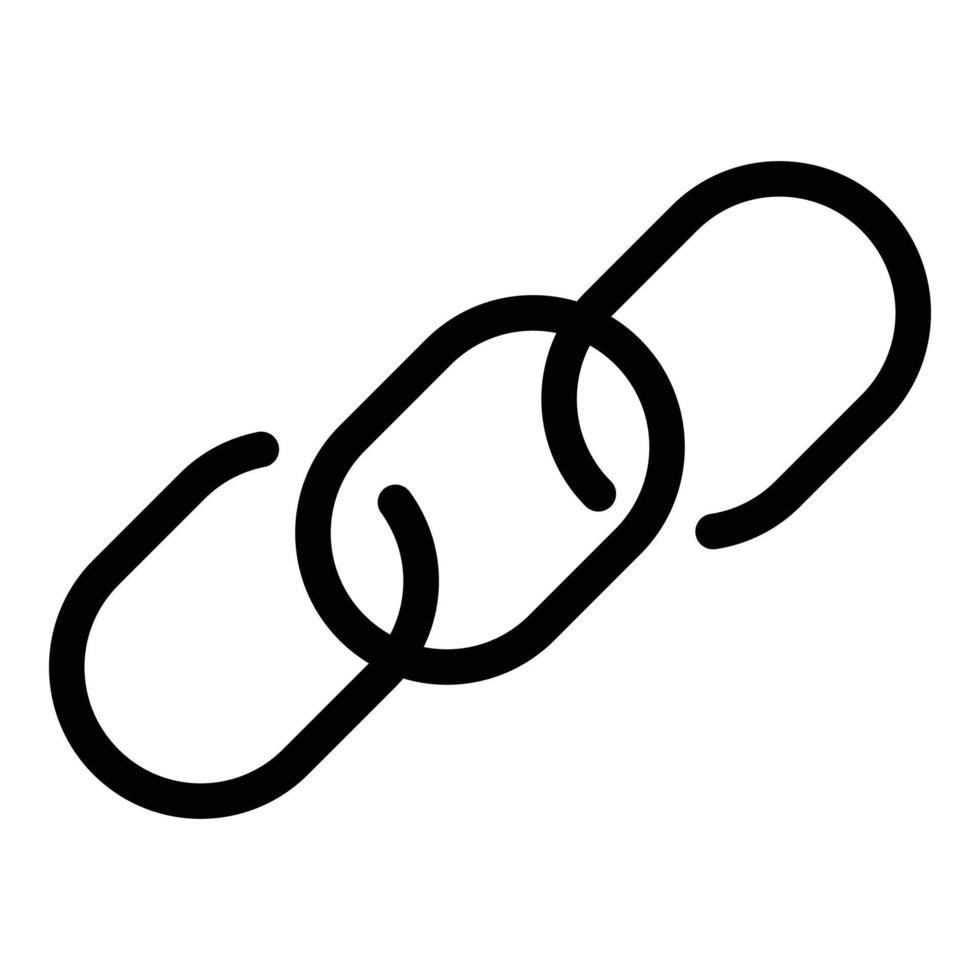 URL-Kettenglied-Symbol, Umrissstil vektor