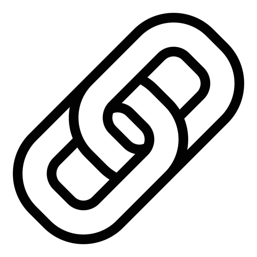 Ketten-URL-Symbol, Umrissstil vektor