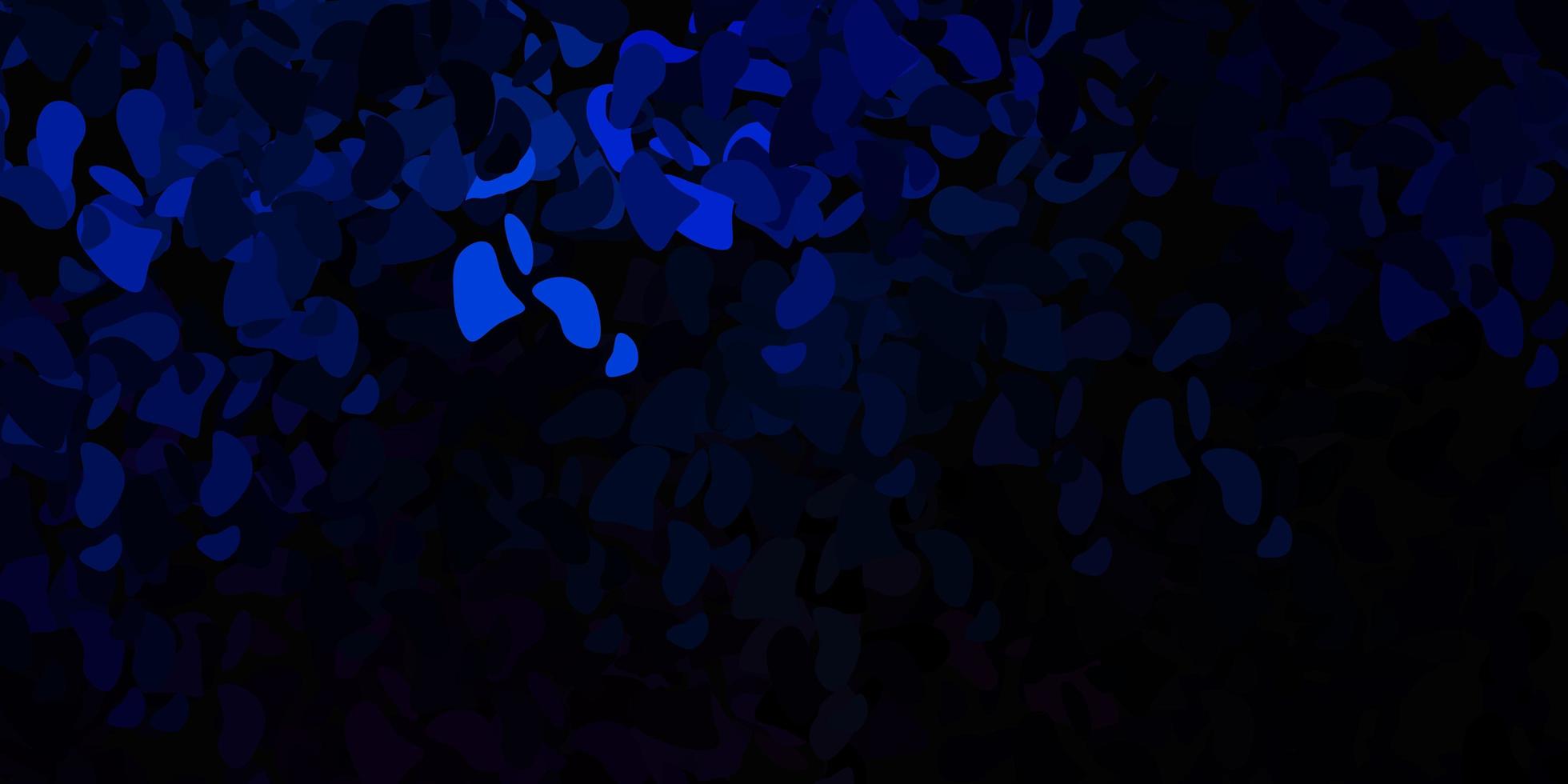 dunkelblaue Vorlage mit abstrakten Formen. vektor