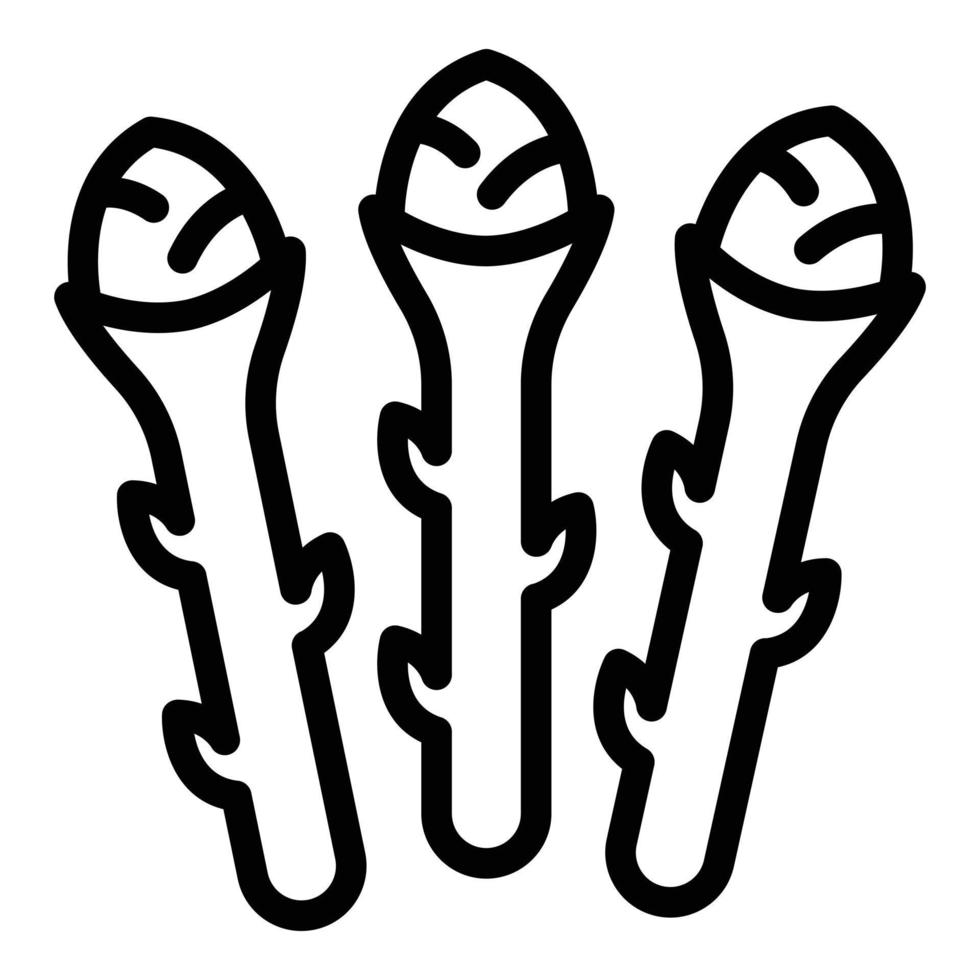 organisk sparris ikon, översikt stil vektor