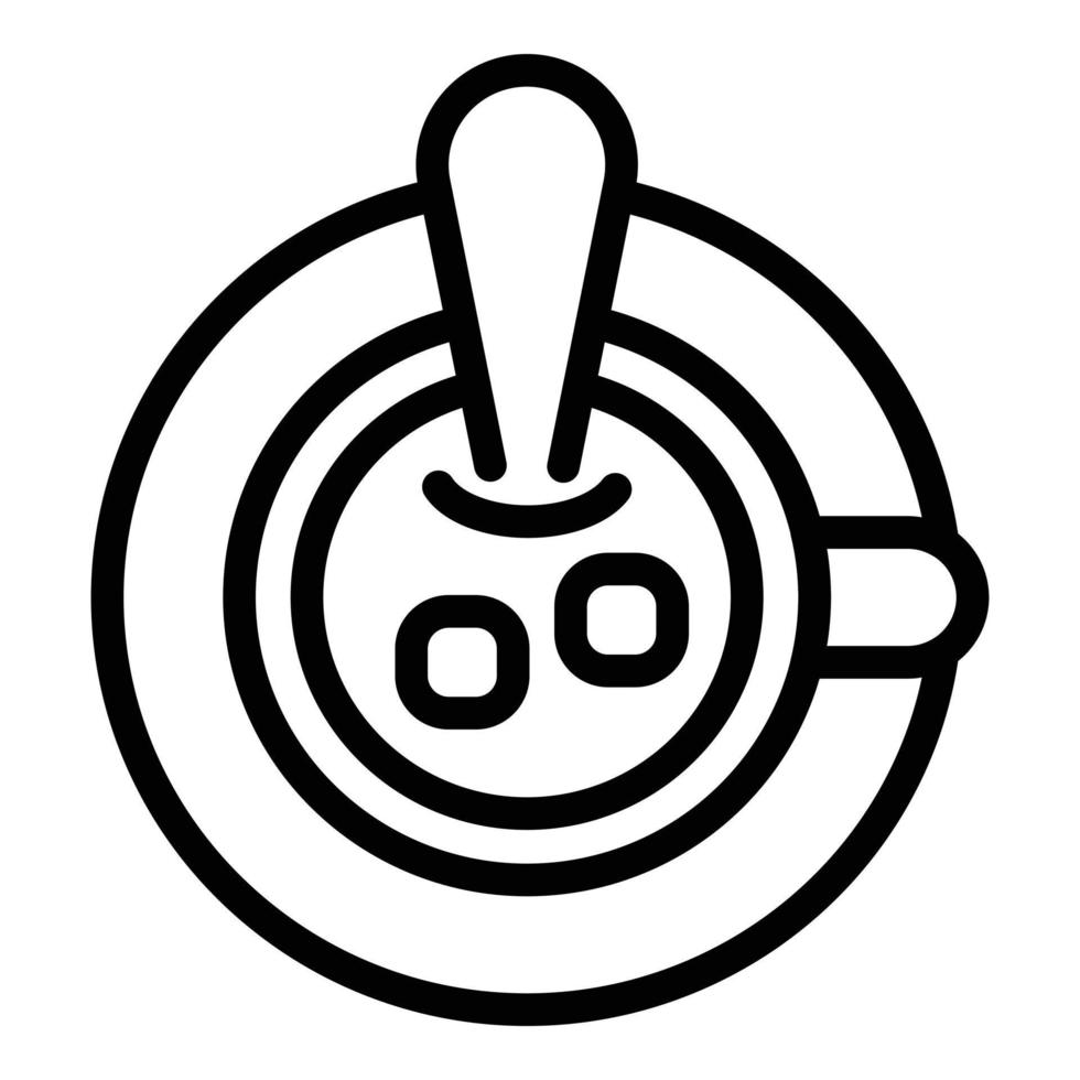 Symbol für gesalzenen Karamellkaffee, Umrissstil vektor