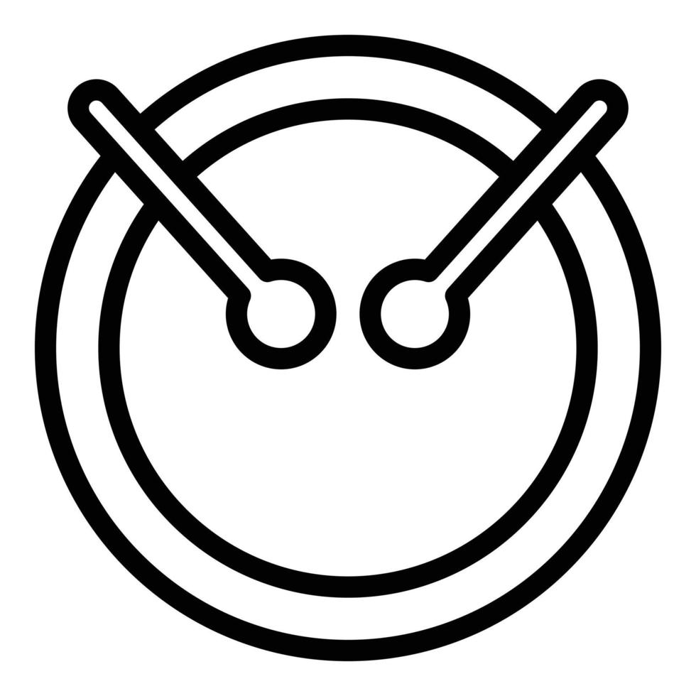 Spielzeugtrommel-Symbol, Umrissstil vektor
