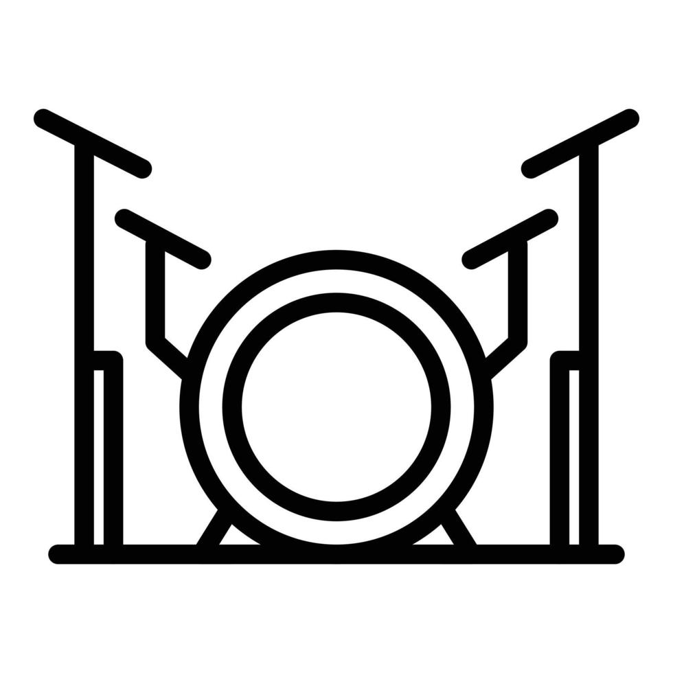 Band-Schlagzeug-Symbol, Umrissstil vektor