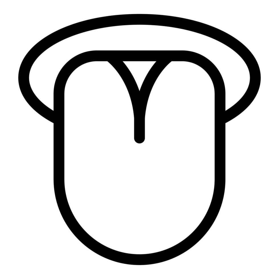 Zungensinne-Symbol, Umrissstil vektor