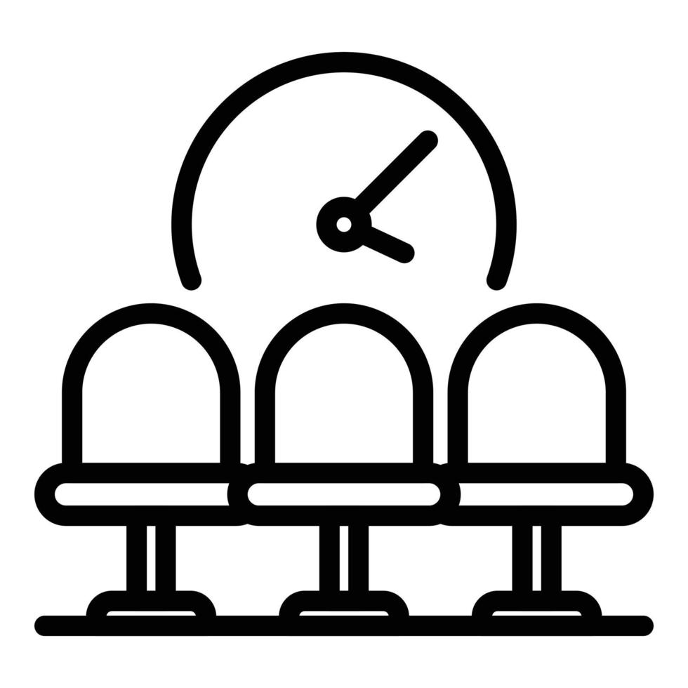 Wartezimmer-Symbol, Umrissstil vektor