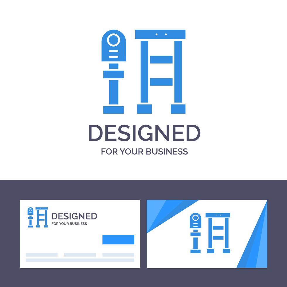 kreative visitenkarte und logo-vorlage bank busbahnhof haltestelle vektorillustration vektor