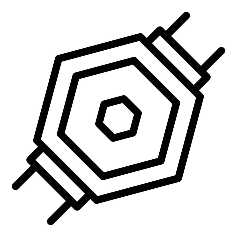 Symbol für Abwassertank, Umrissstil vektor