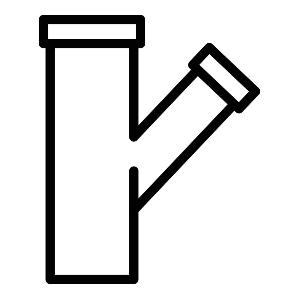 Klempnerrohr-Symbol, Umrissstil vektor