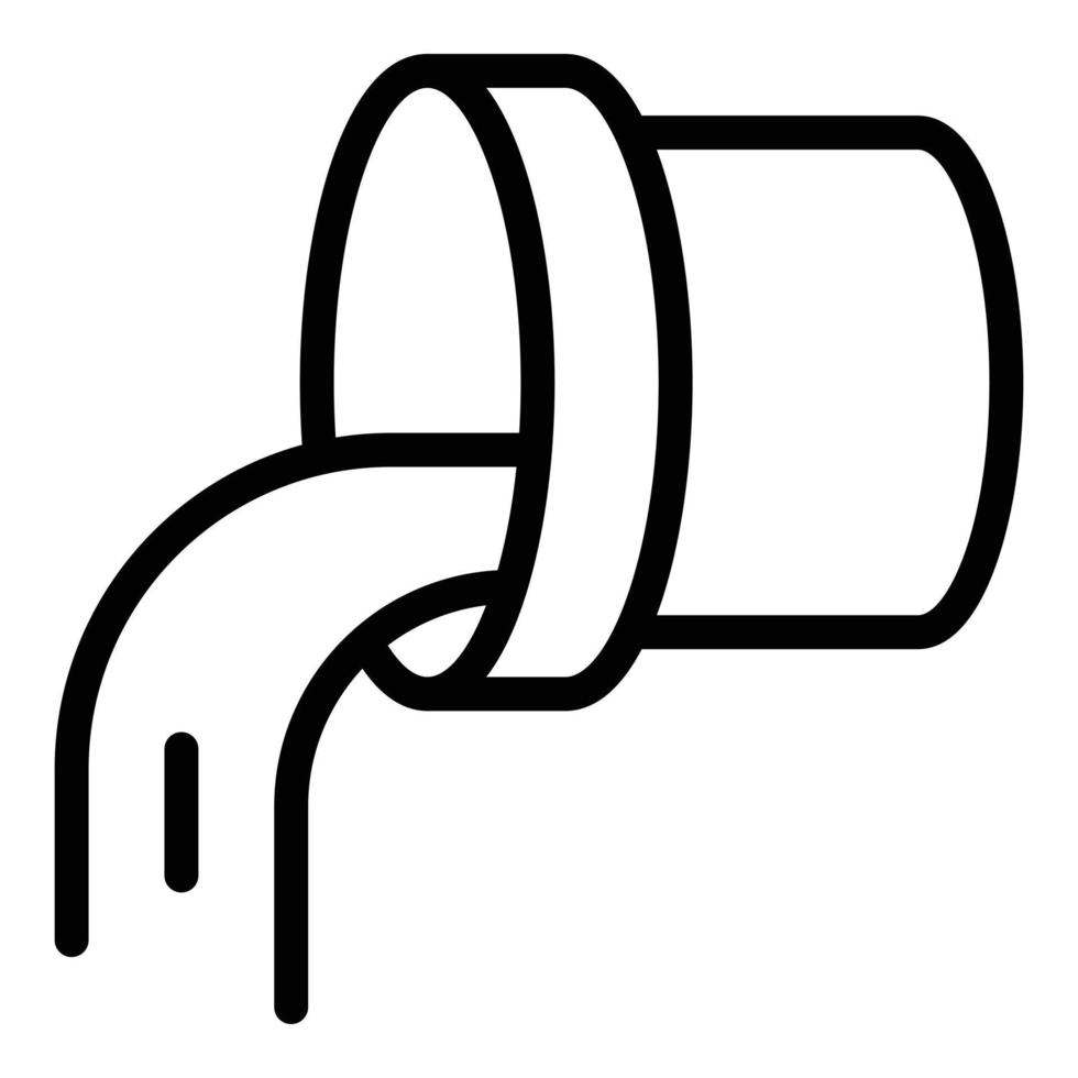 Symbol für Fabrikabwasser, Umrissstil vektor