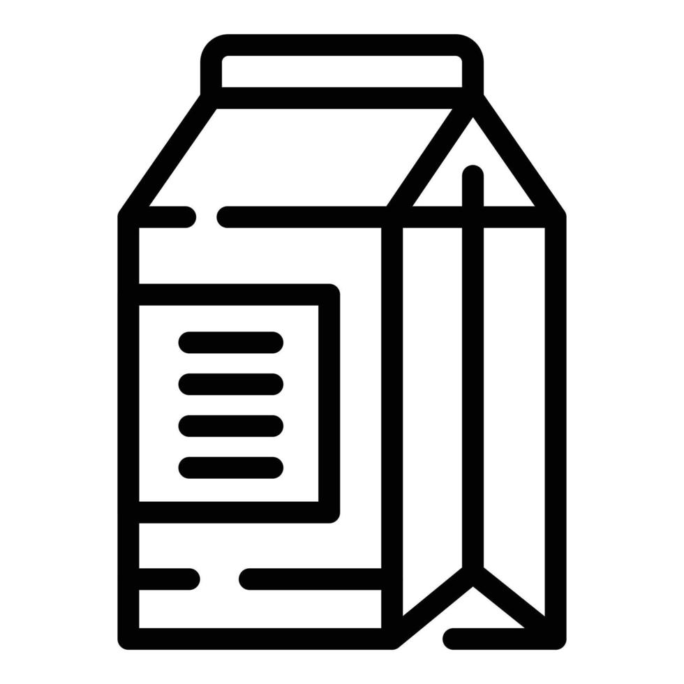 bruka färsk mjölk ikon, översikt stil vektor