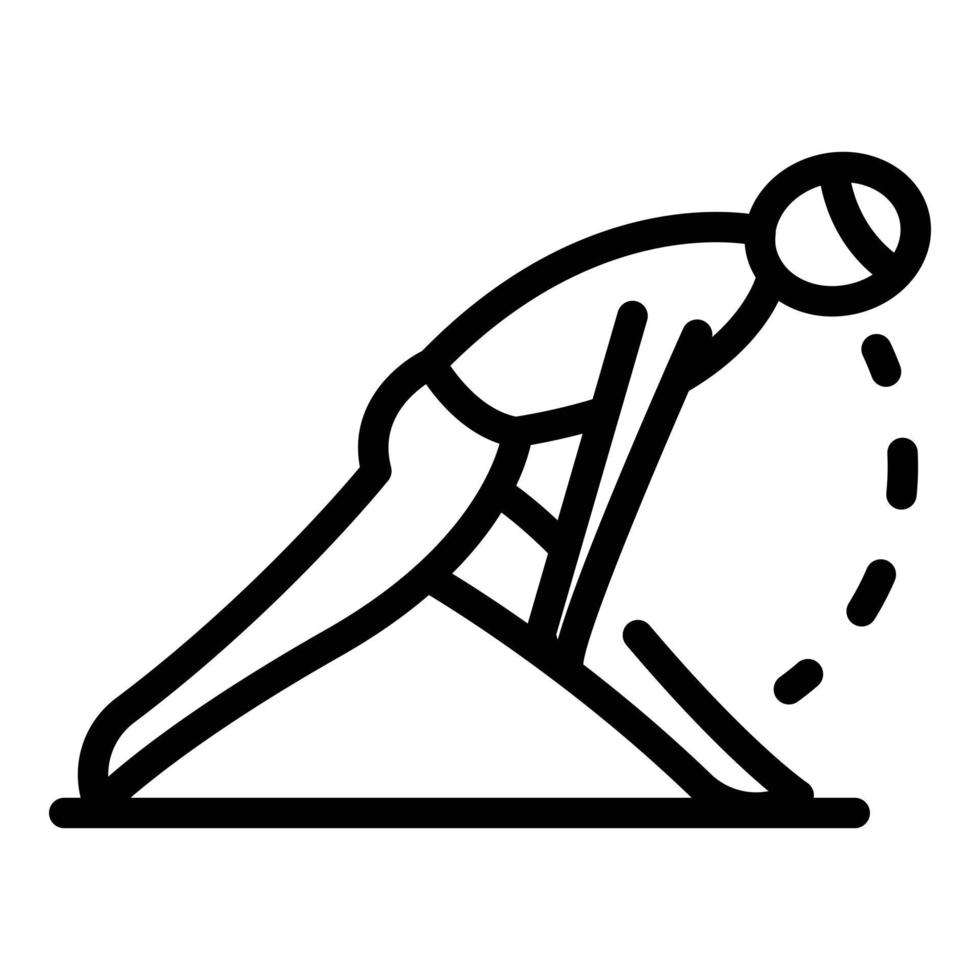 Stretch-Pilates-Symbol, Umrissstil vektor