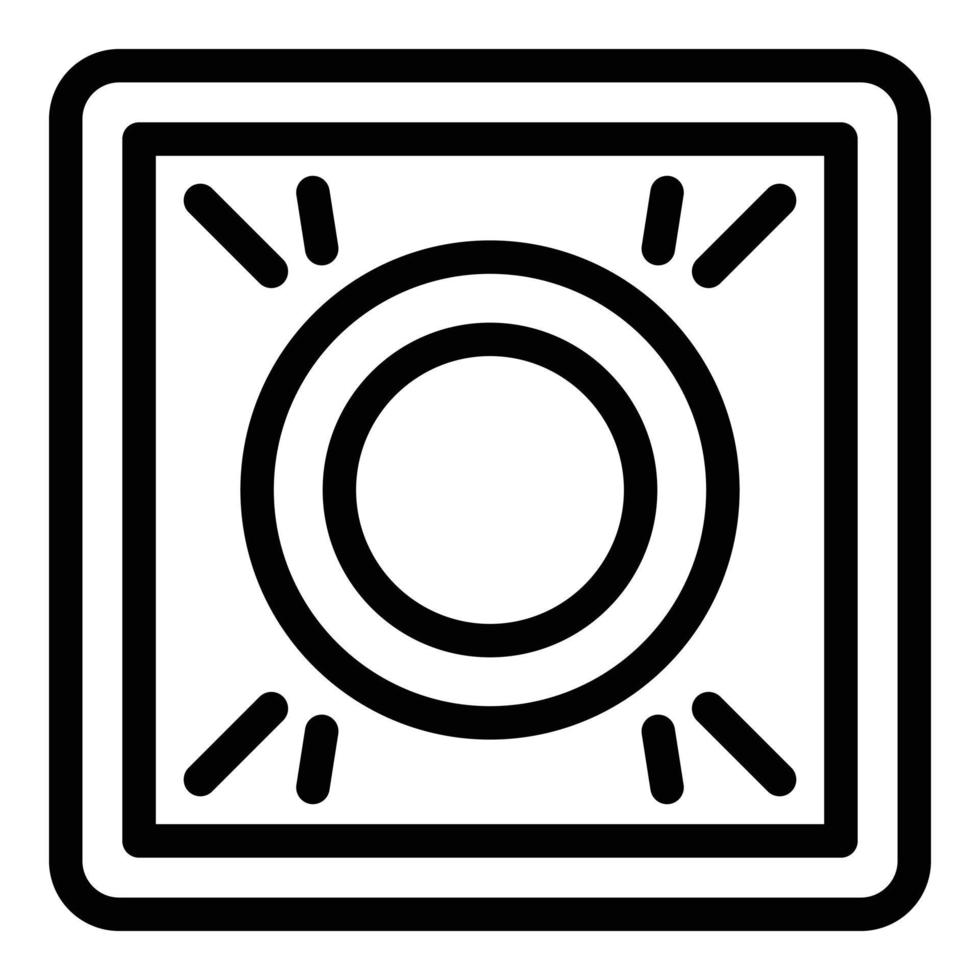 Symbol für elektrischen Schalter des Stromkreises, Umrissstil vektor