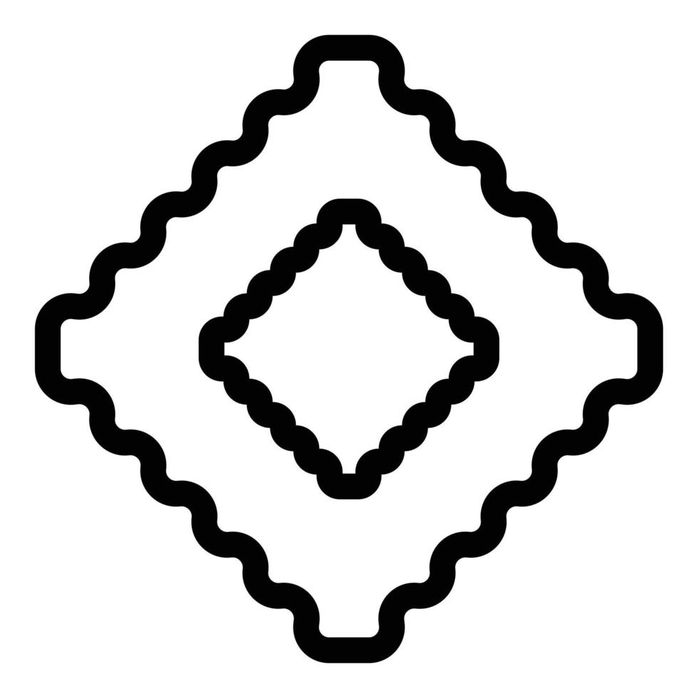 Küchentuch-Symbol, Umrissstil vektor
