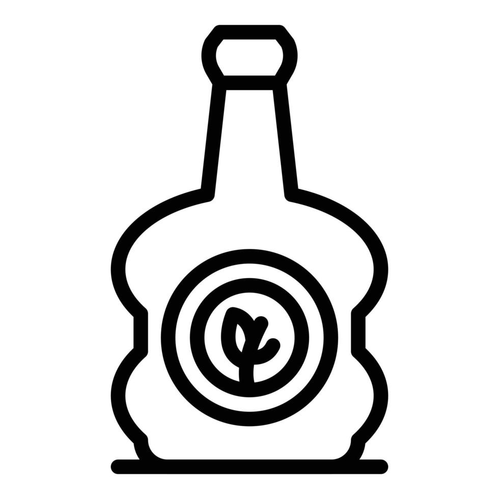 Premium-Bourbon-Flaschensymbol, Umrissstil vektor