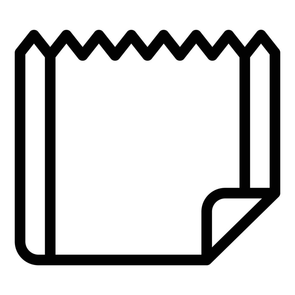 Papierhandtuch-Symbol, Umrissstil vektor