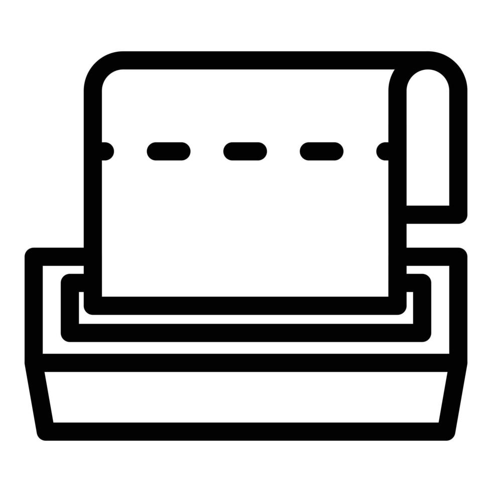 papper handduk ikon, översikt stil vektor