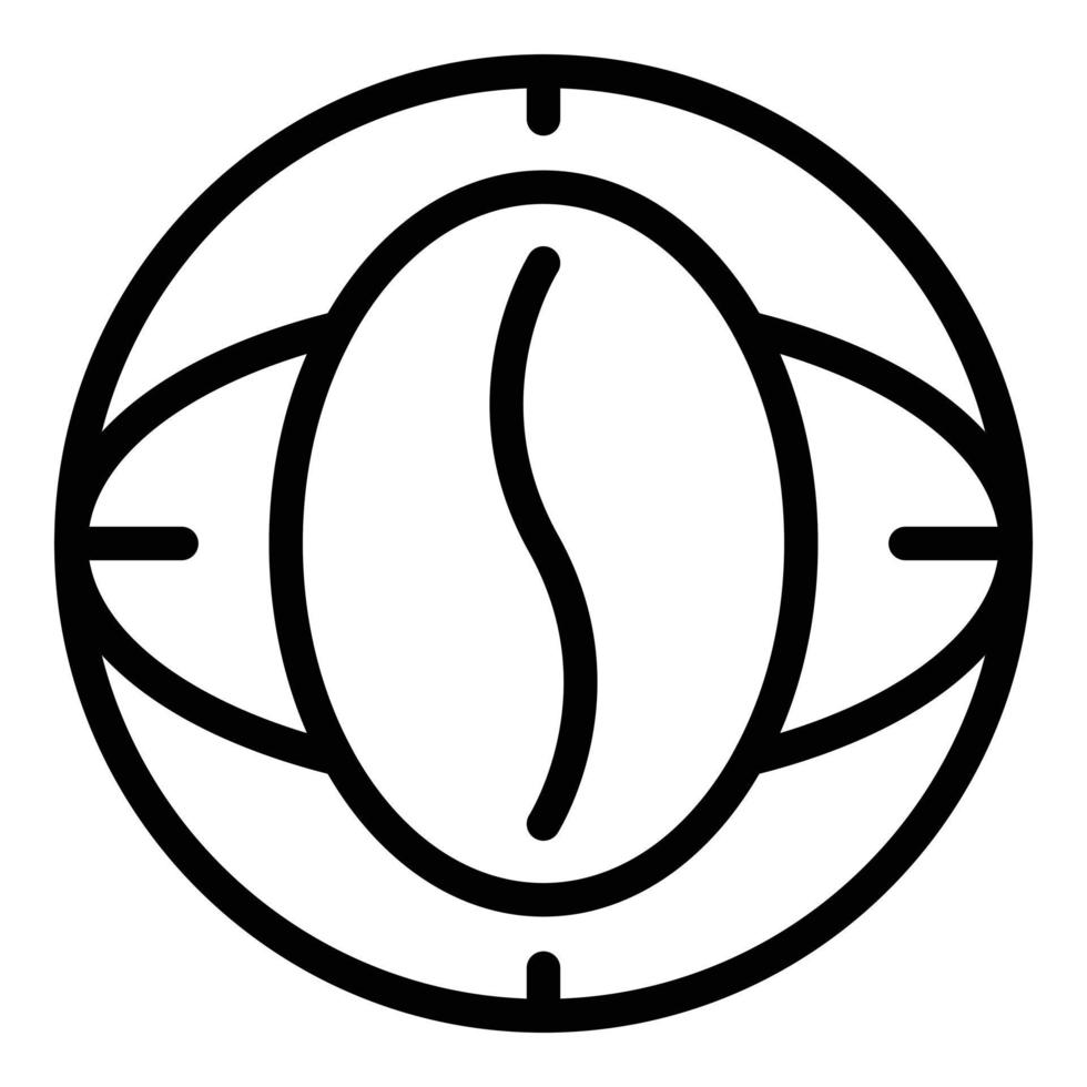 Arabica-Bohnen-Symbol, Umrissstil vektor