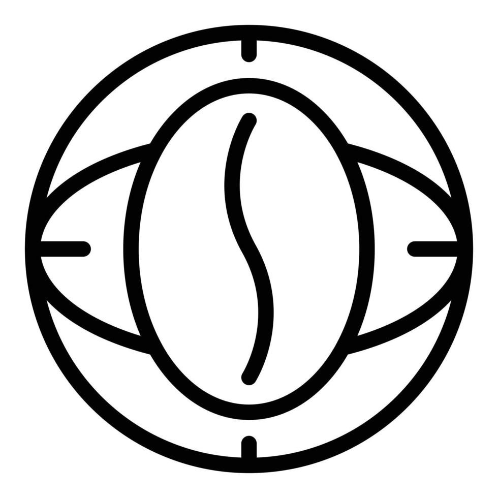arabica bönor ikon, översikt stil vektor