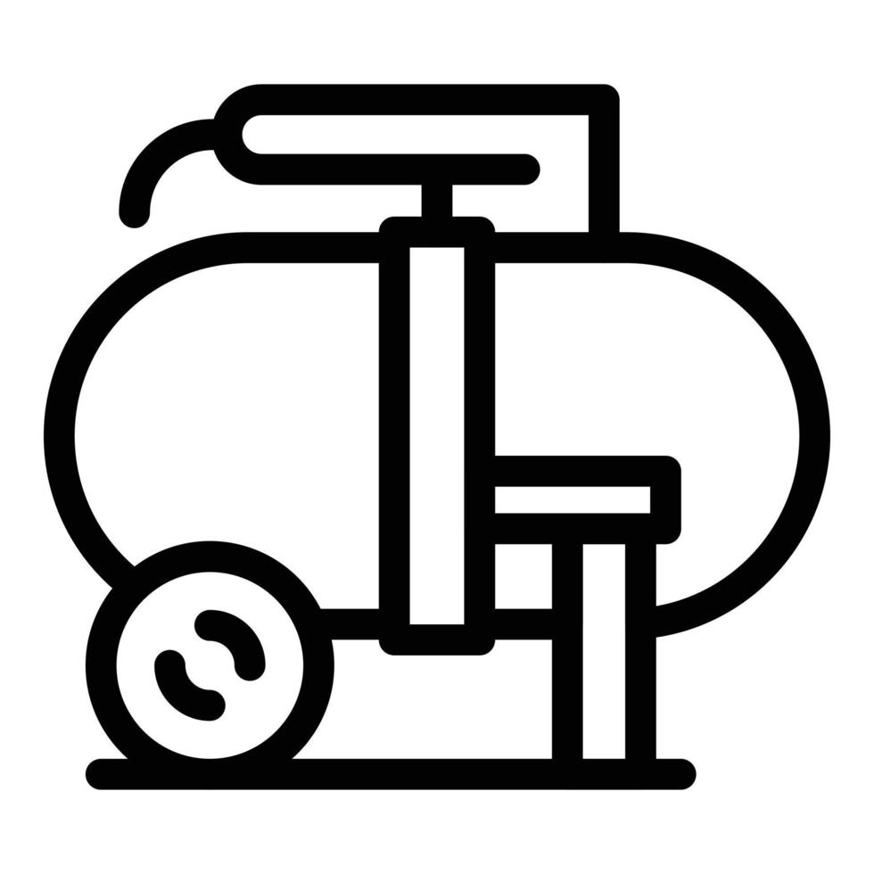 gas kompressor ikon, översikt stil vektor