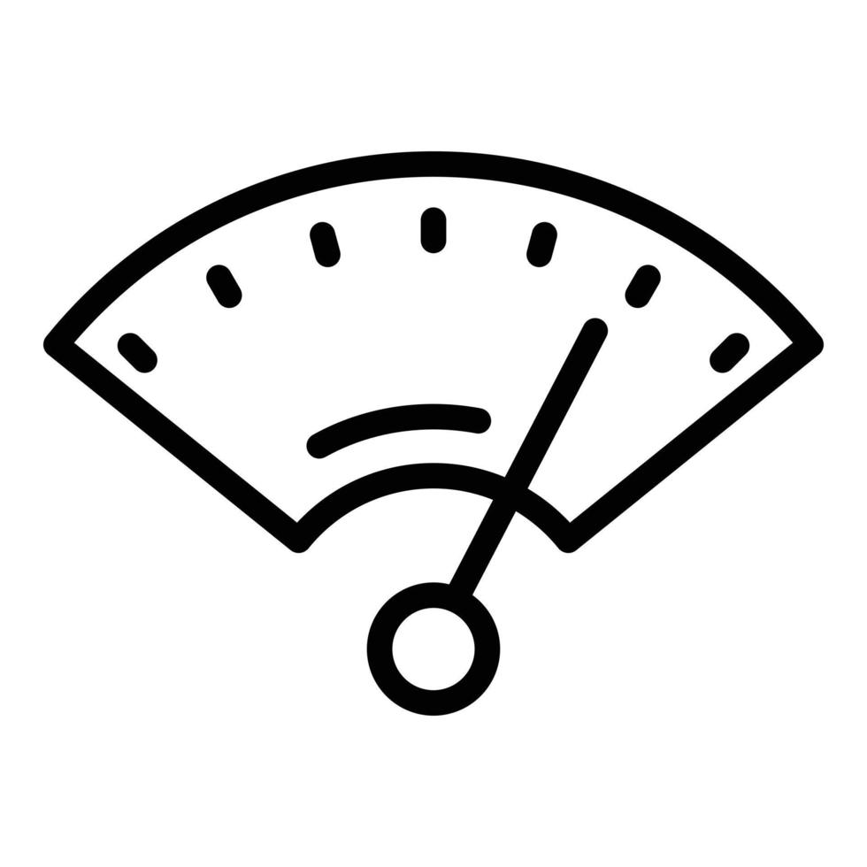 Tahometer-Symbol für das Armaturenbrett des Autos, Umrissstil vektor